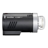 The Godox AD300proII Portable Battery Flash (Right Side View With No Reflector)