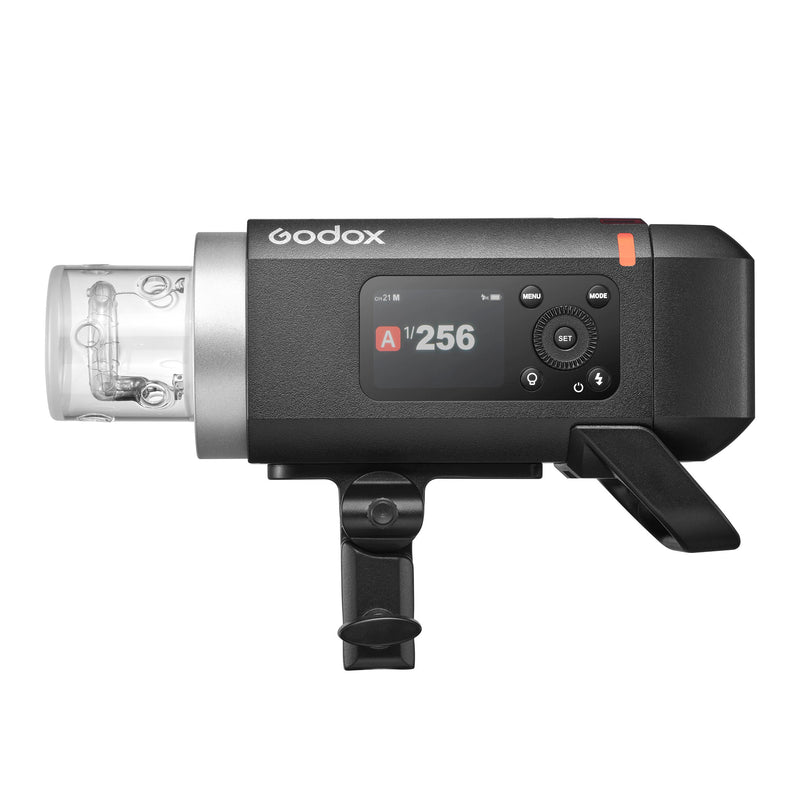 Godox AD400ProII 400Ws Portable Outdoor Battery Flash (Left Side View withNo Reflector)