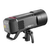 Godox AD400ProII 400Ws Portable Outdoor Battery Flash (Three-Quarter Back View)
