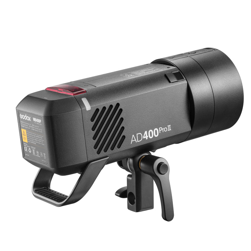 Godox AD400ProII 400Ws Portable Outdoor Battery Flash (Three-Quarter Back View)