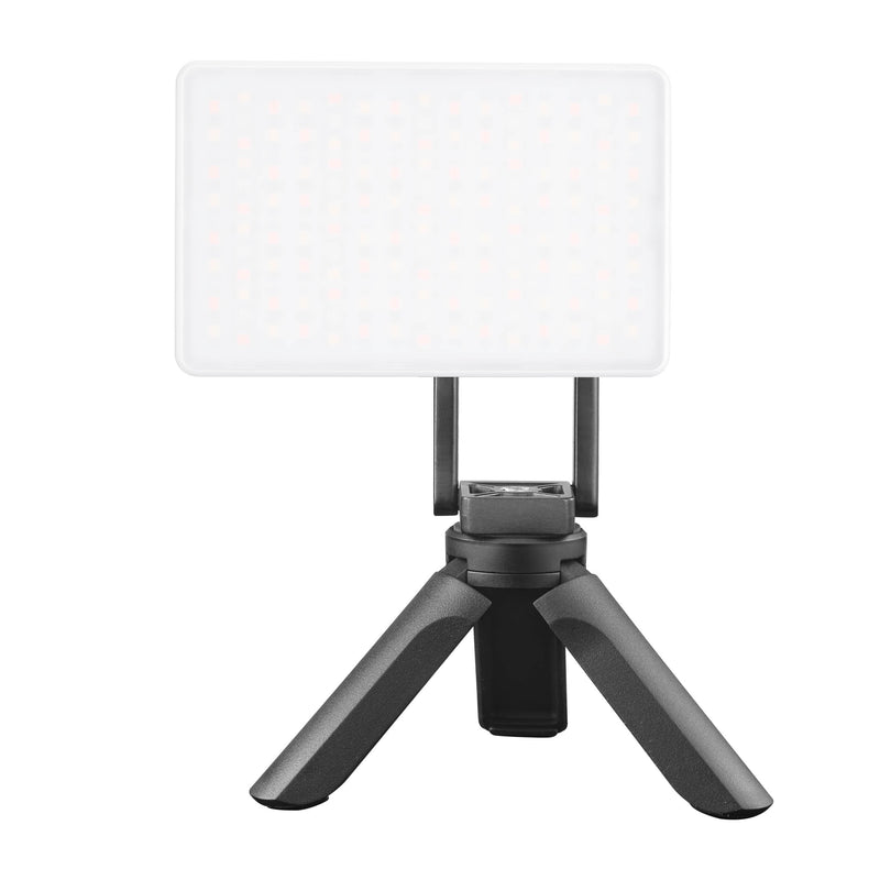 Godox AM01 Magnetic Bracket  mounted to the included mini tripod with an MA5R RGB LED panel attached
