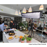 Godox KNOWLED AT200Bi Being used to illuminate a  kirchen set for a cookery show - Image Courtesy of Ryan Priestnall