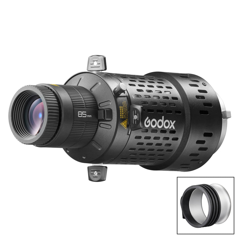 BFP Bowens S-Type-Fitting Interchangeable Lens Projection Attachment with 85mm Lens Optic For Flash