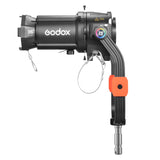 GODOX KNOWLED BP36K Projection attachment mounted to its yoke bracket
