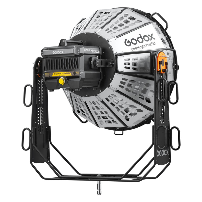 Godox BeamLight Max90 Cinema-Grade parallel-Beam Reflector with light attached (not included)