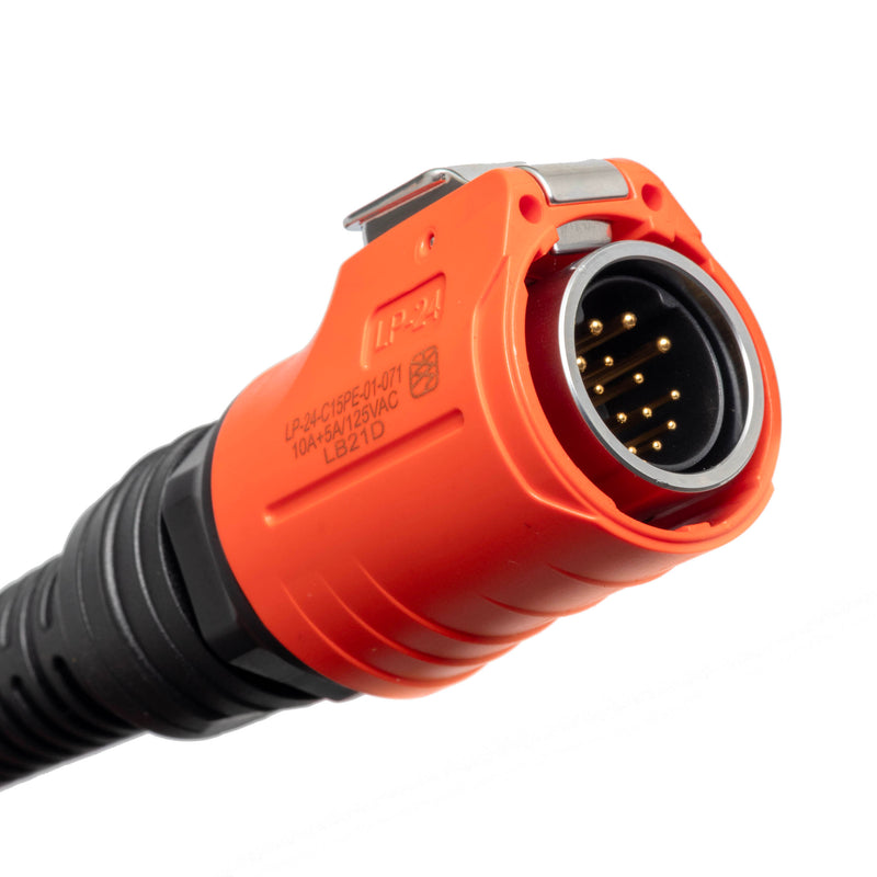 Godox F-DC10E 10m Extension Cable for the KNOWLED F400R and F800R (Close Up of Male Plug)