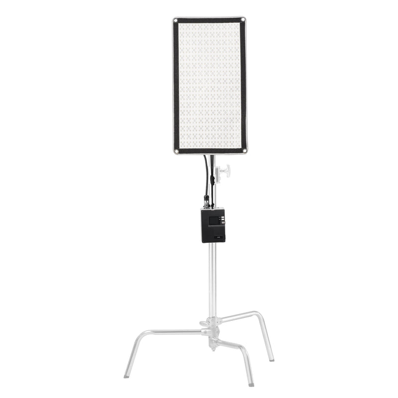 GODOX FL100R Flexible RGB LED Light Mat Panel Mounted to a C-Stand