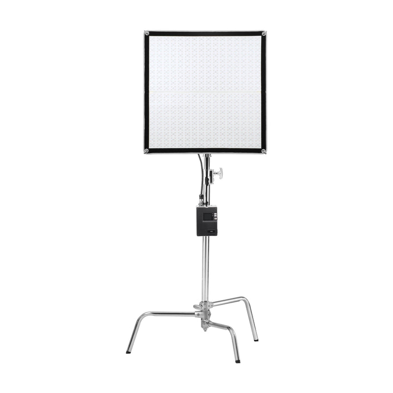 GODOX FL200R Flexible RGB LED Light Mat Panel Mounted to a C-Stand