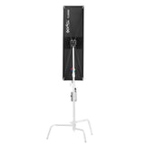 GODOX FL200SR Flexible RGB LED Light Mat Panel Mounted to a C-Stand (Back View)