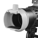 A Close Up of the Flash Mount For the Godox FP-M Projection Attachment