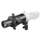 Godox AD-FP Projection attachment mounted to a Speedlite