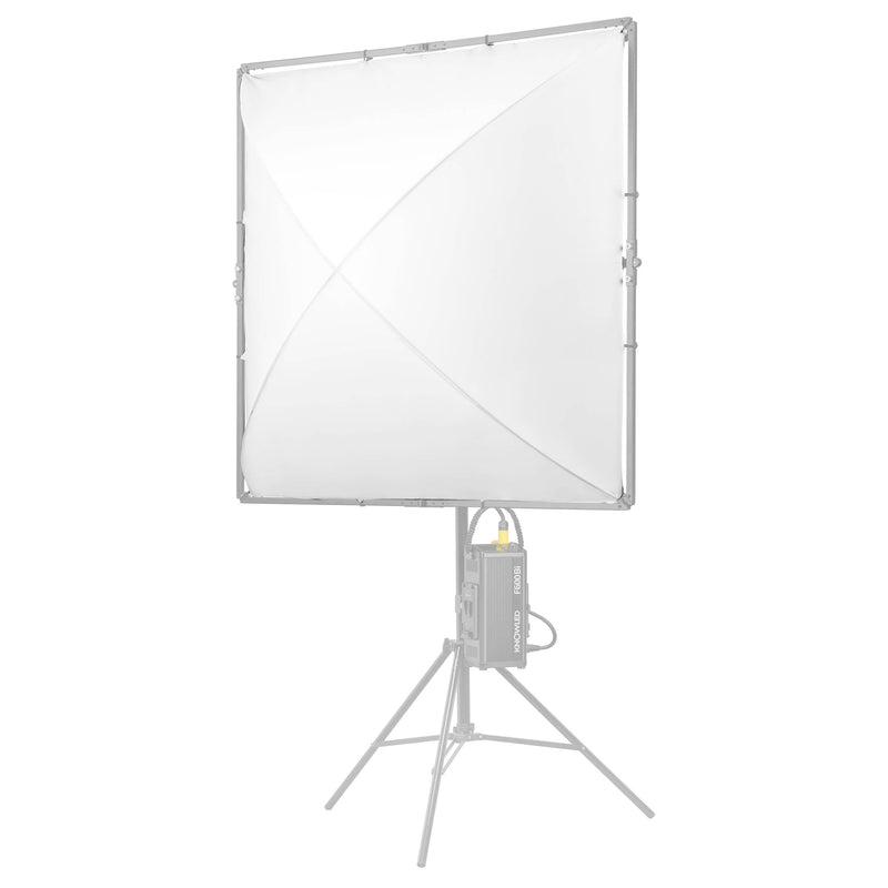 GODOX FP600 Pancake Lantern Diffuser mounted to a KNOWLED F600Bi