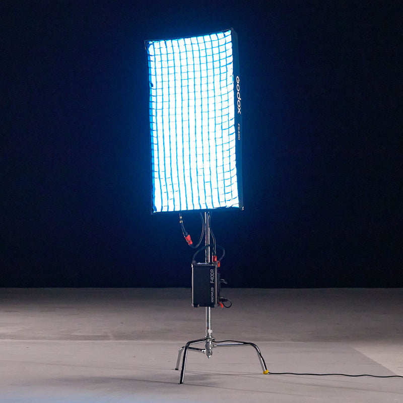 GODOX FS400 Softbox being used with a KNOWLED F400R LED Light Mat