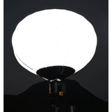 GODOX KNOLED GL7 7-Foot G-Mount Lantern Diffuser mounted to a knowled MG6K light fixture outdoors