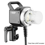 Godox H400P Extension Head for the AD400Pro and AD400ProII with Flash Tube Attached