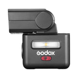 Godox  iT32 Modular Camera Flash  On a White Background Front view with head rotated to the left
