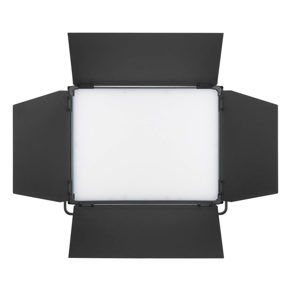 LDX100Bi Bi-Colour LED Square Panel Light & BD-100 Barndoor
