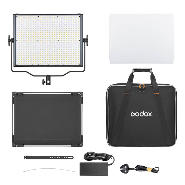 LDX100Bi Bi-Colour LED Square Panel Light & BD-100 Barndoor