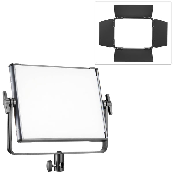 LDX50Bi Bi-Colour LED Flat Light Panel with BD-50 Barndoor