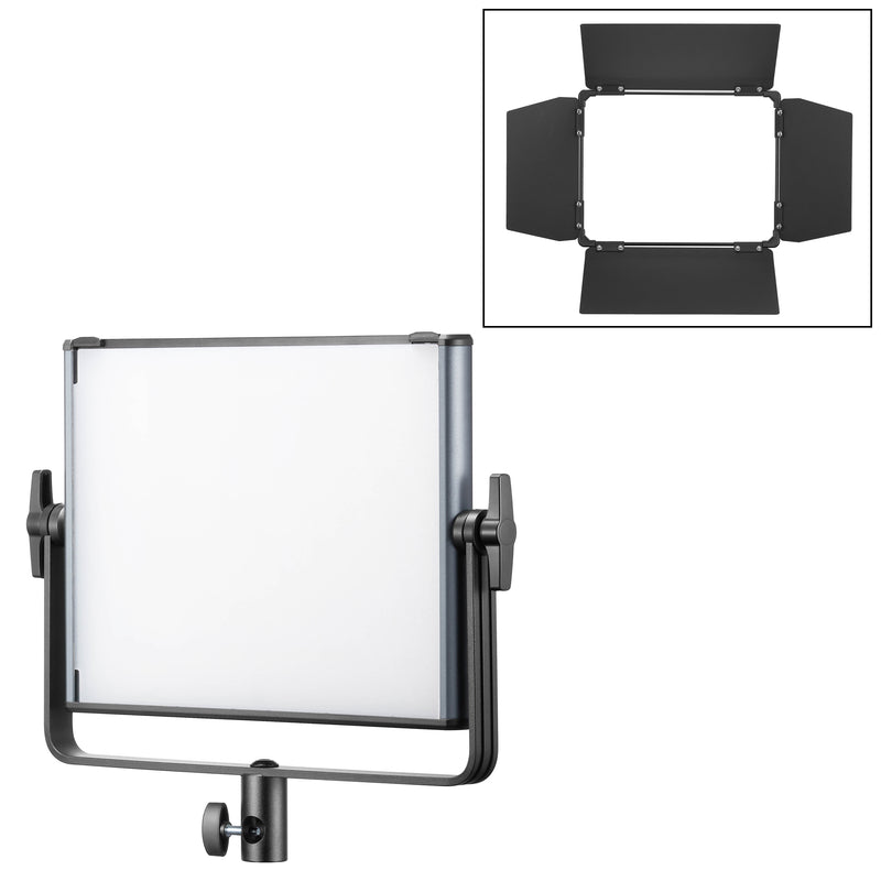 LDX50R RGBWW Ultra-Thin Flat Panel LED Light with Barndoor
