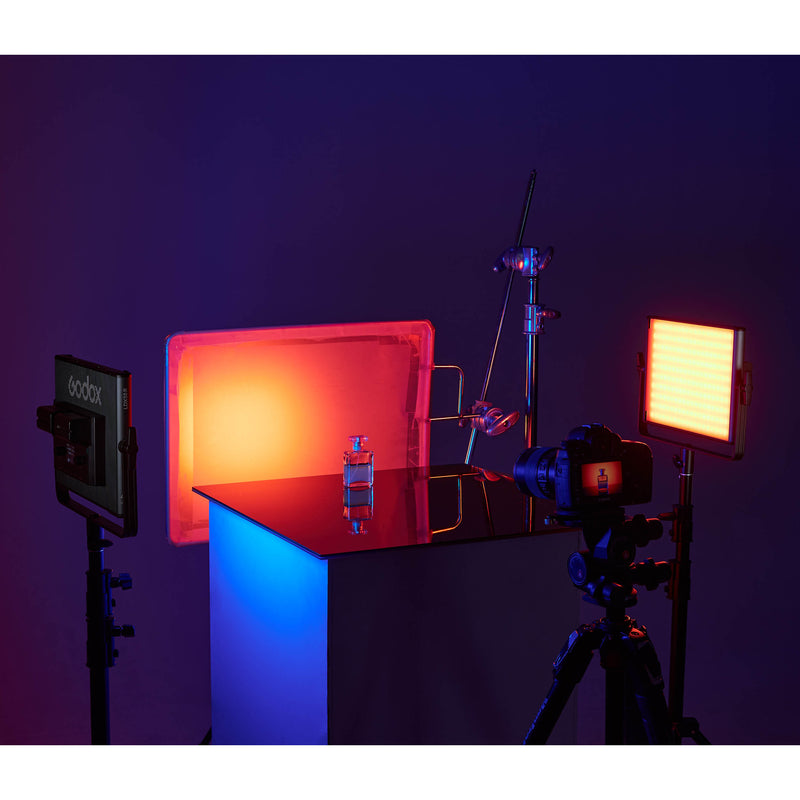 Godox LDX50R RGBWW LED  Studio Light Panel Used to illuminate a product shoot