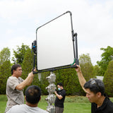 GODOX LF100MPY Motorised Yoke for KNOWLED LiteFlow100 Cine Reflector Panels being put together by a film crew