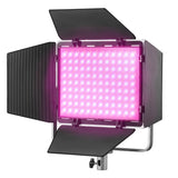 Godox LP400R RGB Light On With Barndoors