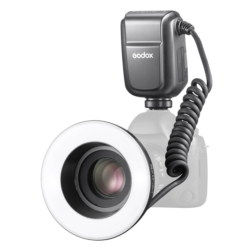 Godox MF-R76C TTL Macro ring Flash on a camera