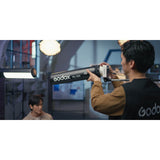 A Godox ML-S1A Inflatable Air Soft-Tube, being mounted to an ML100R LED light 