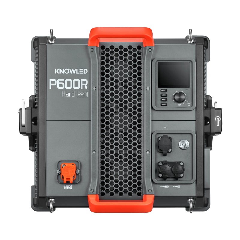 Godox KNOWLED P600R Hard Pro IP65 Weatherproof RGB LED Panel Back View with no Yoke