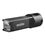 Godox  RS100Bi Compact B-Colour LED Battery-Powered studio light on a white background (Back View)