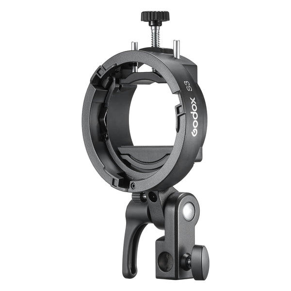 Godox S3 S-Type speedlite Flash Bracket Three-Quarter Front View