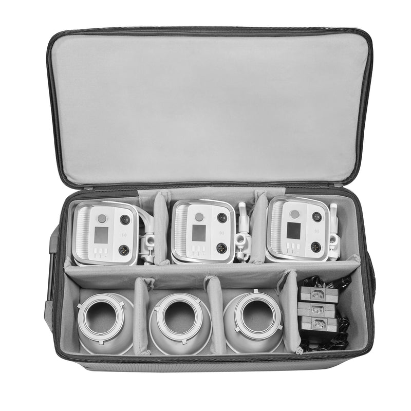 Godox Litemons SC27 Soft Roller Case Light Reconfigurable Dividers with Lights and accessories inserted