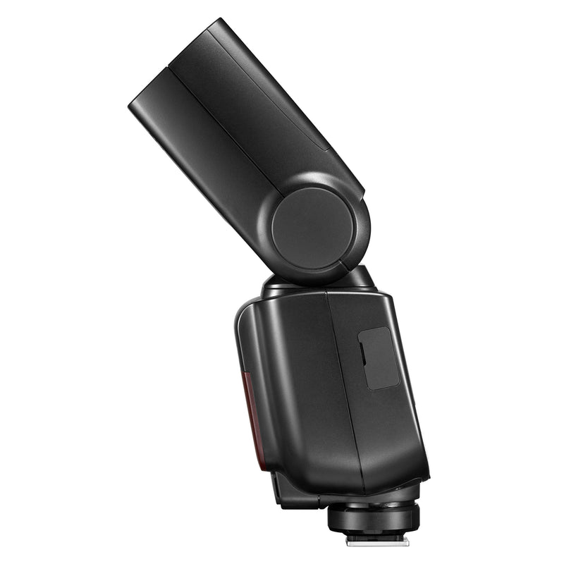 Godox TT685II AA Battery-Powered TTL Speedlite Flash for Fuji (Left Side View with Flash Head Pointed Upwards)
