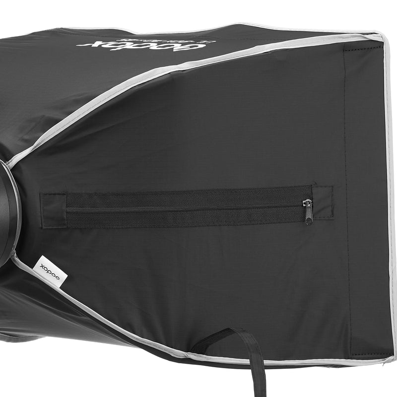 Godox UL-BOX-3045 30x45cm Rectangular Softbox  close up of side access zip