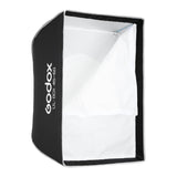 Godox UL-BOX-4560 45x60cm Rectangular Softbox with front diffuser half taken off to show inner diffuser