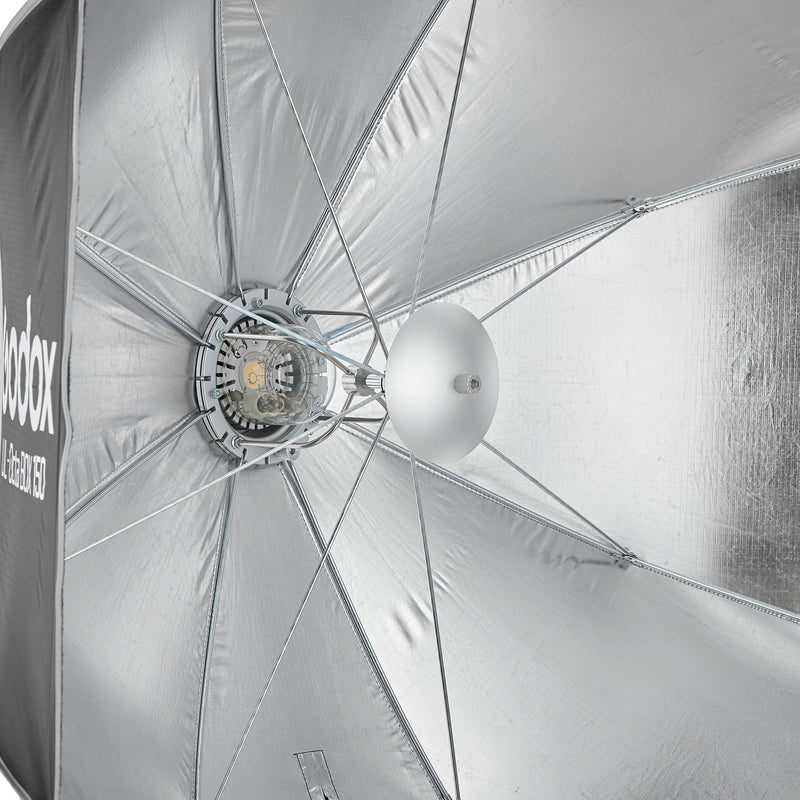 Godox UL-BOX-Octa60 60cm  Octagonal Softbox close  up of internal mechanism with deflector plate attached