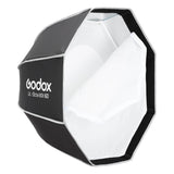Godox UL-BOX-Octa60 60cm  Octagonal Softbox with front diffuser half taken off to show inner diffuser