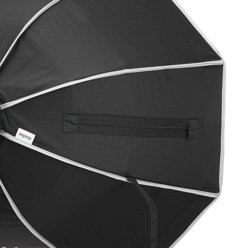 Godox UL-BOX-Octa60 60cm  Octagonal Softbox  close up of side access zip