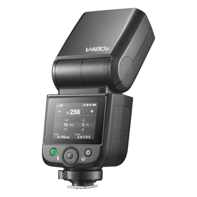 Rear view of Godox V480