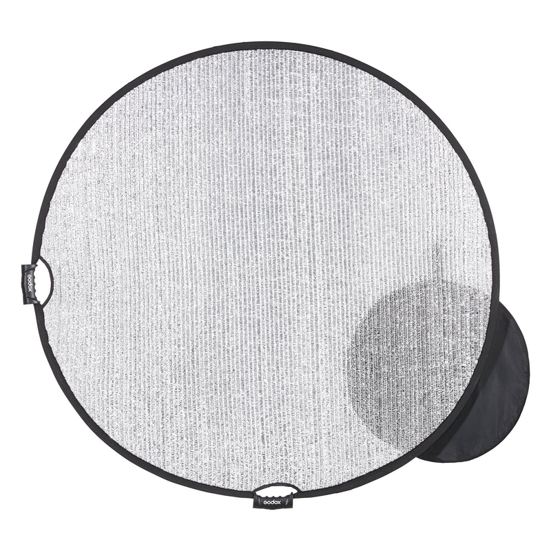 Godox W-RFT130 130cm (52") Windproof Silver Collapsible Reflector with its storage bag