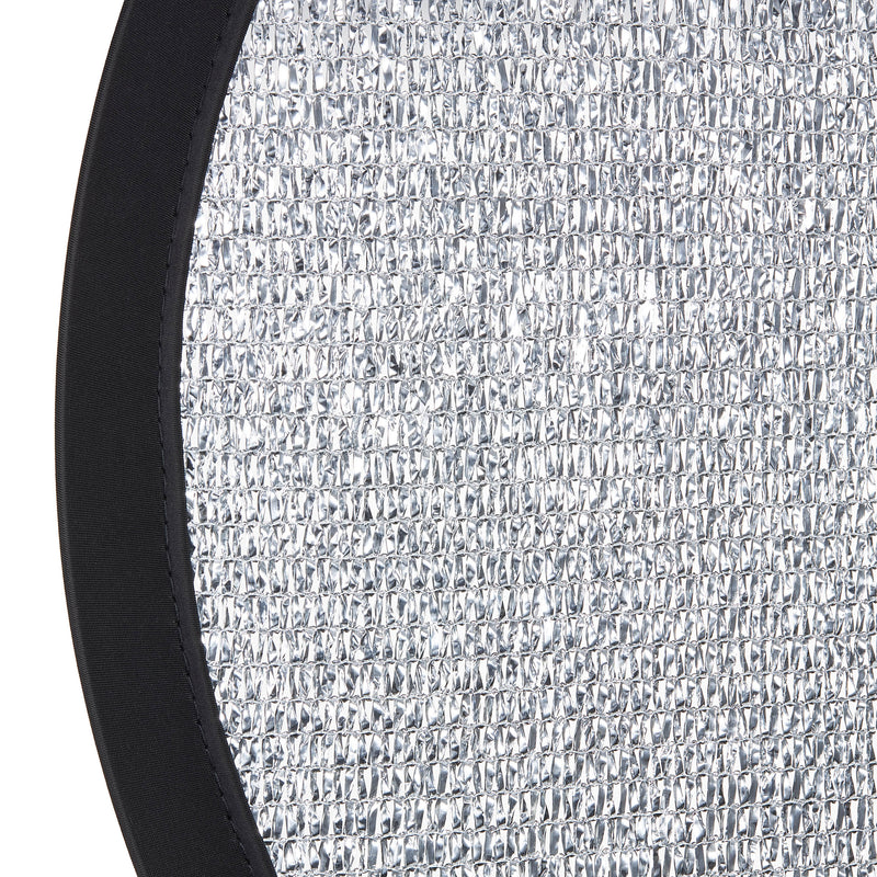 Close-up of the Godox W-RFT130 130cm (52") Windproof Silver Collapsible Reflector's surface texture