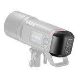 GODOX WB87 Battery for AD600, AD600BM and AD600BM II Mounted to a Godox AD600BM II