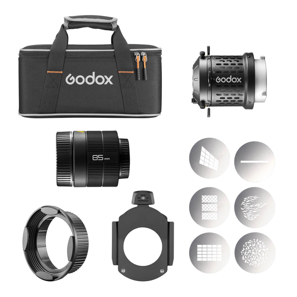 GODOX BLP LED Projection Attachment with 85m Lens Box Content
