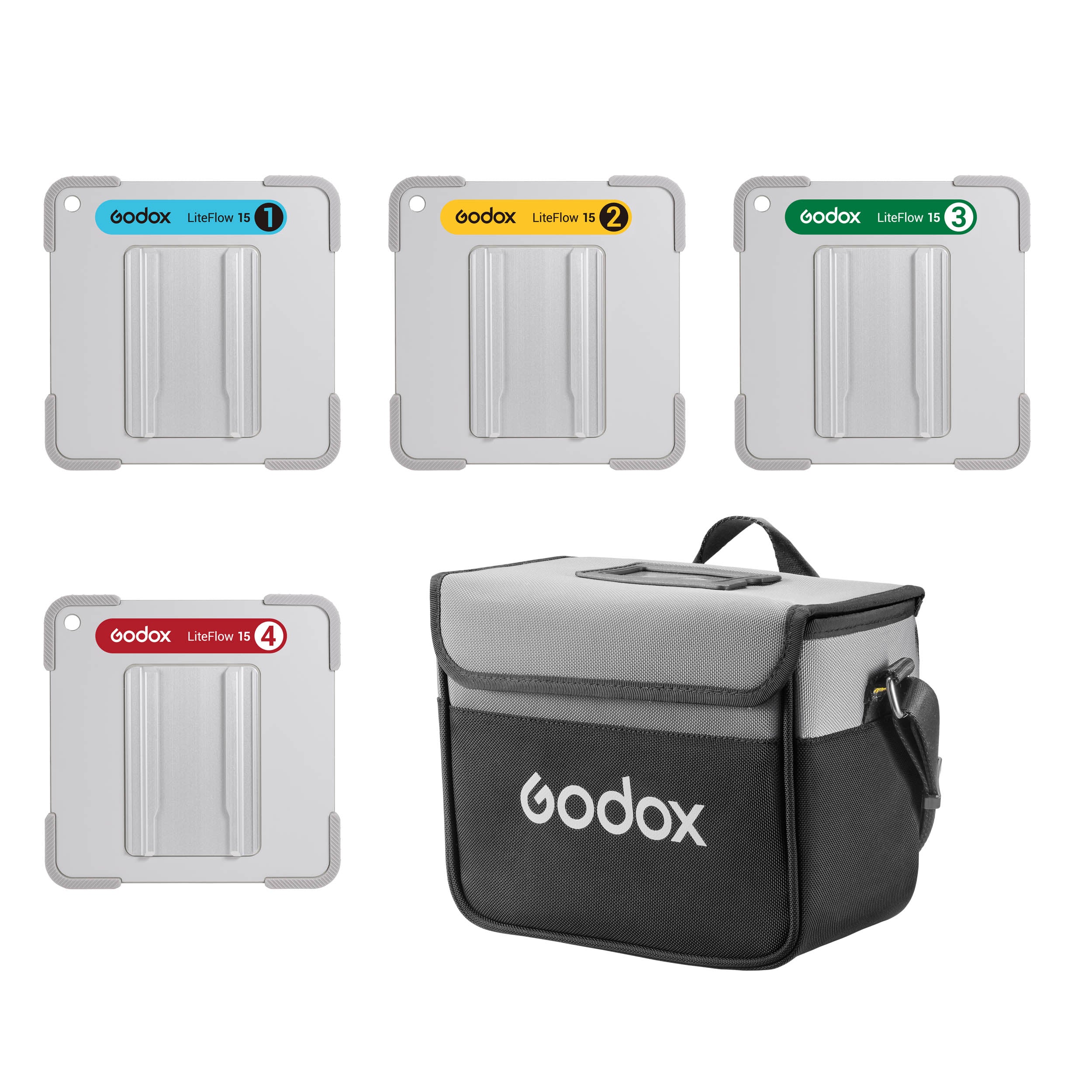 GODOX KNOWLED  LiteFlow15 Kit Box Content