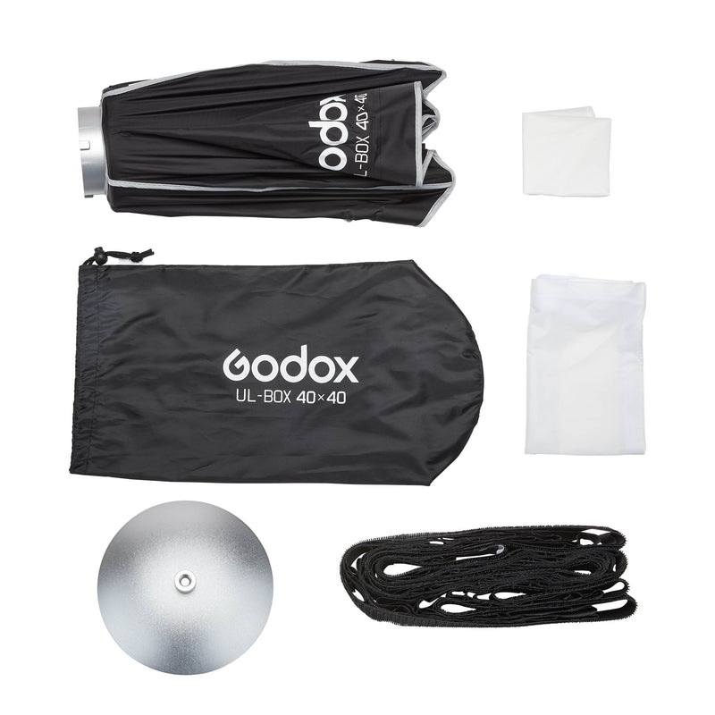 UL-BOX-40 40x40cm (1.3'x1.3') Easy-Open Square Umbrella Softbox (S-Type Fitting)