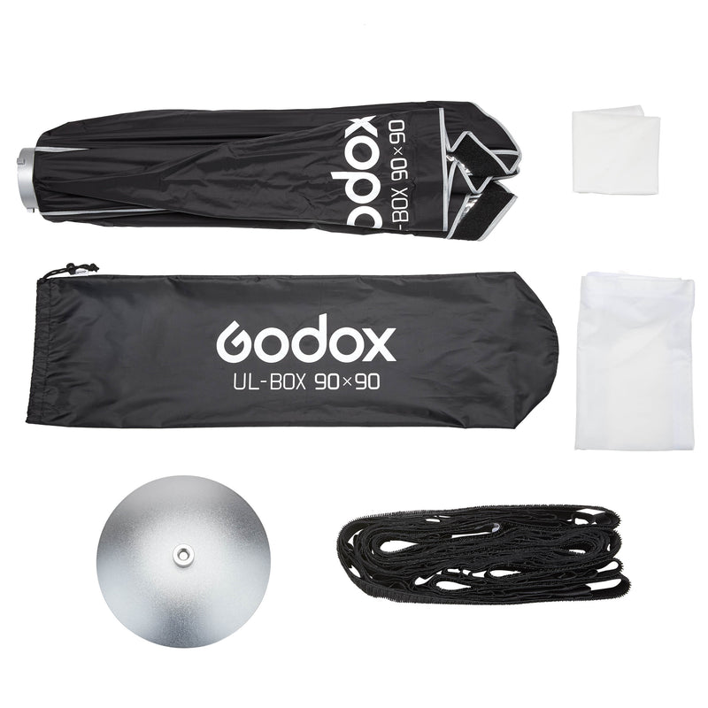 UL-BOX-90 90'x90cm (3'x3') Easy-Open Square Umbrella Softbox (S-Type Fitting)