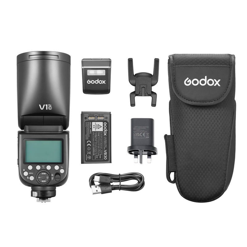 Godox V1Pro  Round Head Flash Box Content