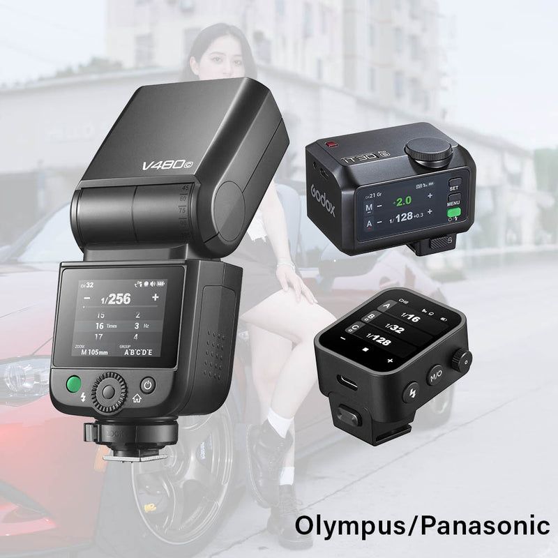 Godox V480 & IT30Pro Street Photography Complete Speedlite Kit - Olympus/Panasonic