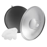 AD-S3 Bare-Bulb Beauty Dish with Grid and Diffuser Cap
